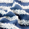 20ALW214Womens knit sweater fancy yarn stripe cowboy style short sleeve pullover knitwear sweater